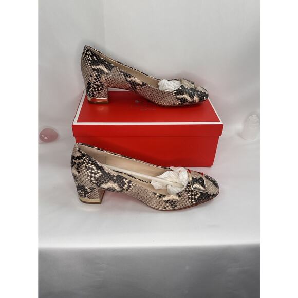 NWT Coach Size 8 Isla Classic Print Snake heels - Picture 4 of 10
